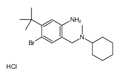 4-bromo-5-tert-butyl-2-[[cyclohexyl(methyl)amino]methyl]aniline,hydrochloride结构式
