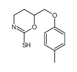 3,4,5,6-Tetrahydro-6-(p-tolyloxymethyl)-2H-1,3-oxazine-2-thione Structure