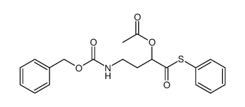 Acetic acid 3-benzyloxycarbonylamino-1-phenylsulfanylcarbonyl-propyl ester结构式