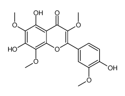 5,7-dihydroxy-2-(4-hydroxy-3-methoxyphenyl)-3,6,8-trimethoxychromen-4-one结构式