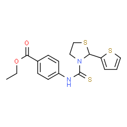 Benzoic acid, 4-[[[2-(2-thienyl)-3-thiazolidinyl]thioxomethyl]amino]-, ethyl ester (9CI) picture