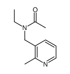 N-ethyl-N-[(2-methylpyridin-3-yl)methyl]acetamide结构式
