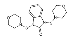 1,3-bis(morpholin-4-ylsulfanyl)benzimidazol-2-one Structure
