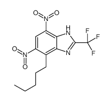 5,7-dinitro-4-pentyl-2-(trifluoromethyl)-1H-benzimidazole Structure