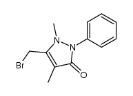 3-Bromomethyl-2,4-dimethyl-1-phenyl-3-pyrazolin-5-on Structure