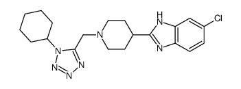 1H-Benzimidazole,5-chloro-2-[1-[(1-cyclohexyl-1H-tetrazol-5-yl)methyl]-4-piperidinyl]-(9CI) picture