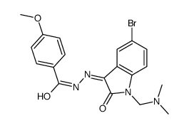 N-[[5-bromo-1-[(dimethylamino)methyl]-2-oxoindol-3-ylidene]amino]-4-methoxybenzamide结构式