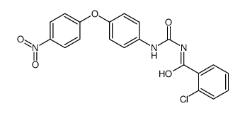 2-chloro-N-[[4-(4-nitrophenoxy)phenyl]carbamoyl]benzamide结构式