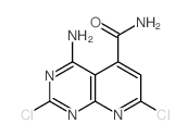 7-amino-3,9-dichloro-2,8,10-triazabicyclo[4.4.0]deca-2,4,6,8,10-pentaene-5-carboxamide结构式