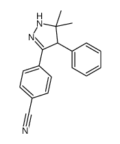 4-(5,5-dimethyl-4-phenyl-1,4-dihydropyrazol-3-yl)benzonitrile Structure