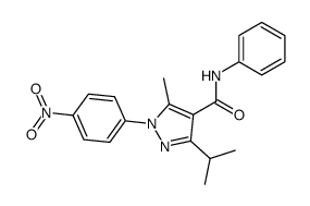 3-isopropyl-5-methyl-1-(4-nitro-phenyl)-1H-pyrazole-4-carboxylic acid anilide结构式