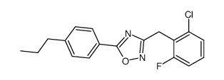 3-[(2-chloro-6-fluorophenyl)methyl]-5-(4-propylphenyl)-1,2,4-oxadiazole结构式