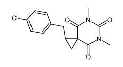 1-(4-chloro-benzyl)-5,7-dimethyl-5,7-diaza-spiro[2.5]octane-4,6,8-trione结构式