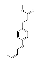 methyl 3-(4-but-2-enoxyphenyl)propanoate Structure