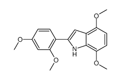 2-(2,4-dimethoxyphenyl)-4,7-dimethoxy-1H-indole结构式