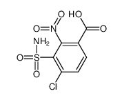 4-chloro-2-nitro-3-sulfamoylbenzoic acid Structure