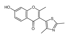 3-(2,4-dimethyl-thiazol-5-yl)-7-hydroxy-2-methyl-chromen-4-one结构式