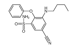 3-(butylamino)-5-cyano-2-phenoxybenzenesulfonamide结构式