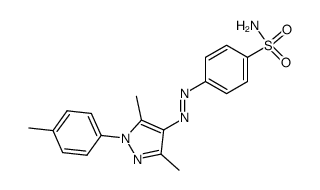 4-(3,5-dimethyl-1-p-tolyl-1H-pyrazol-4-ylazo)-benzenesulfonamide Structure