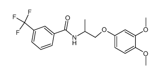 N-<2-(3,4-Dimethoxyphenoxy)-1-methylethyl>-3-fluormethylbenzamid结构式