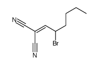 2-(2-bromohexylidene)propanedinitrile Structure