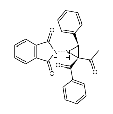 N-(2r-acetyl-2-benzoyl-3t-phenyl-aziridin-1-yl)-phthalimide结构式