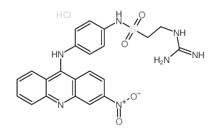 2-[2-[[4-[(3-nitroacridin-9-yl)amino]phenyl]sulfamoyl]ethyl]guanidine结构式