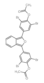 Phenol,4,4'-(1,3-isobenzofurandiyl)bis[2,6-dibromo-, diacetate (8CI) Structure