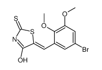 (5Z)-5-[(5-bromo-2,3-dimethoxyphenyl)methylidene]-2-sulfanylidene-1,3-thiazolidin-4-one Structure