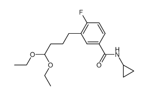 N-cyclopropyl-3-(4,4-diethoxybutyl)-4-fluorobenzamide Structure