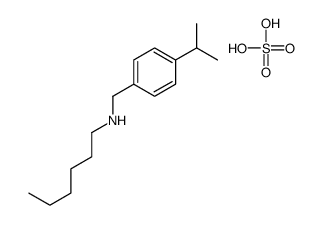 hexyl-[(4-propan-2-ylphenyl)methyl]azanium,hydrogen sulfate Structure