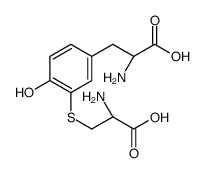 (2R)-2-amino-3-[3-(2-amino-2-carboxyethyl)sulfanyl-4-hydroxyphenyl]propanoic acid结构式