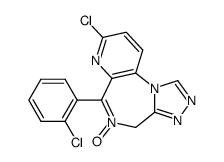 8-chloro-6-(2-chloro-phenyl)-4H-benzo[f][1,2,4]triazolo[4,3-a][1,4]diazepine 5-oxide Structure