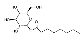 1-O-Octanoyl-β-D-glucopyranose结构式