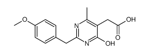 2-[2-[(4-methoxyphenyl)methyl]-4-methyl-6-oxo-3H-pyrimidin-5-yl]acetic acid结构式