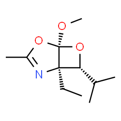 4,6-Dioxa-2-azabicyclo[3.2.0]hept-2-ene,1-ethyl-5-methoxy-3-methyl-7-(1-methylethyl)-,(1R,5S,7R)-rel-(9CI)结构式