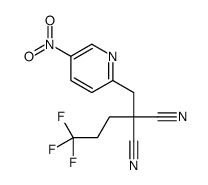 2-[(5-nitropyridin-2-yl)methyl]-2-(3,3,3-trifluoropropyl)propanedinitrile Structure