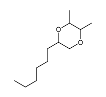 5-hexyl-2,3-dimethyl-1,4-dioxane Structure