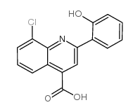 8-chloro-2-(2-hydroxy-phenyl)-quinoline-4-carboxylic acid structure