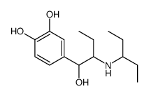 4-[1-hydroxy-2-(pentan-3-ylamino)butyl]benzene-1,2-diol结构式