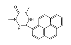 2,4-dimethyl-6-pyren-1-yl-1,2,4,5-tetrazinan-3-one结构式