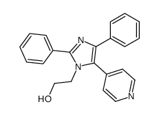 2-(2,4-diphenyl-5-pyridin-4-ylimidazol-1-yl)ethanol结构式