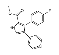 3-(4-fluorophenyl)-4-(4-pyridinyl)-1H-pyrrole-2-carboxylic acid methyl ester结构式