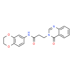 N-(2,3-Dihydro-1,4-benzodioxin-6-yl)-3-(4-oxo-3(4H)-quinazolinyl)propanamide structure