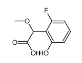 Benzeneacetic acid, 2-fluoro-6-hydroxy--alpha--methoxy- (9CI) Structure