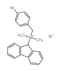 (4-bromophenyl)methyl-(9H-fluoren-9-yl)-dimethyl-azanium结构式