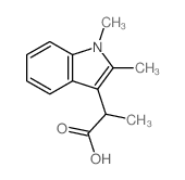 2-(1,2-dimethylindol-3-yl)propanoic acid结构式