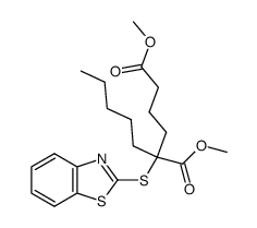 dimethyl 2-n-pentyl-(2-benzothiazolylthio)adipate Structure