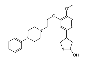 4-[4-methoxy-3-[2-(4-phenyl-1-piperazinyl)ethoxy]phenyl]pyrrolidin-2-one structure