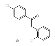 Pyridinium,2-chloro-1-[2-(4-chlorophenyl)-2-oxoethyl]-, bromide (1:1)结构式